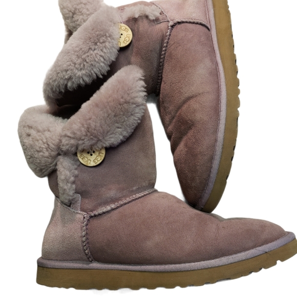 UGG Shoes - UGG Bailey Button Boots Light Purple Plum Womens Size 9